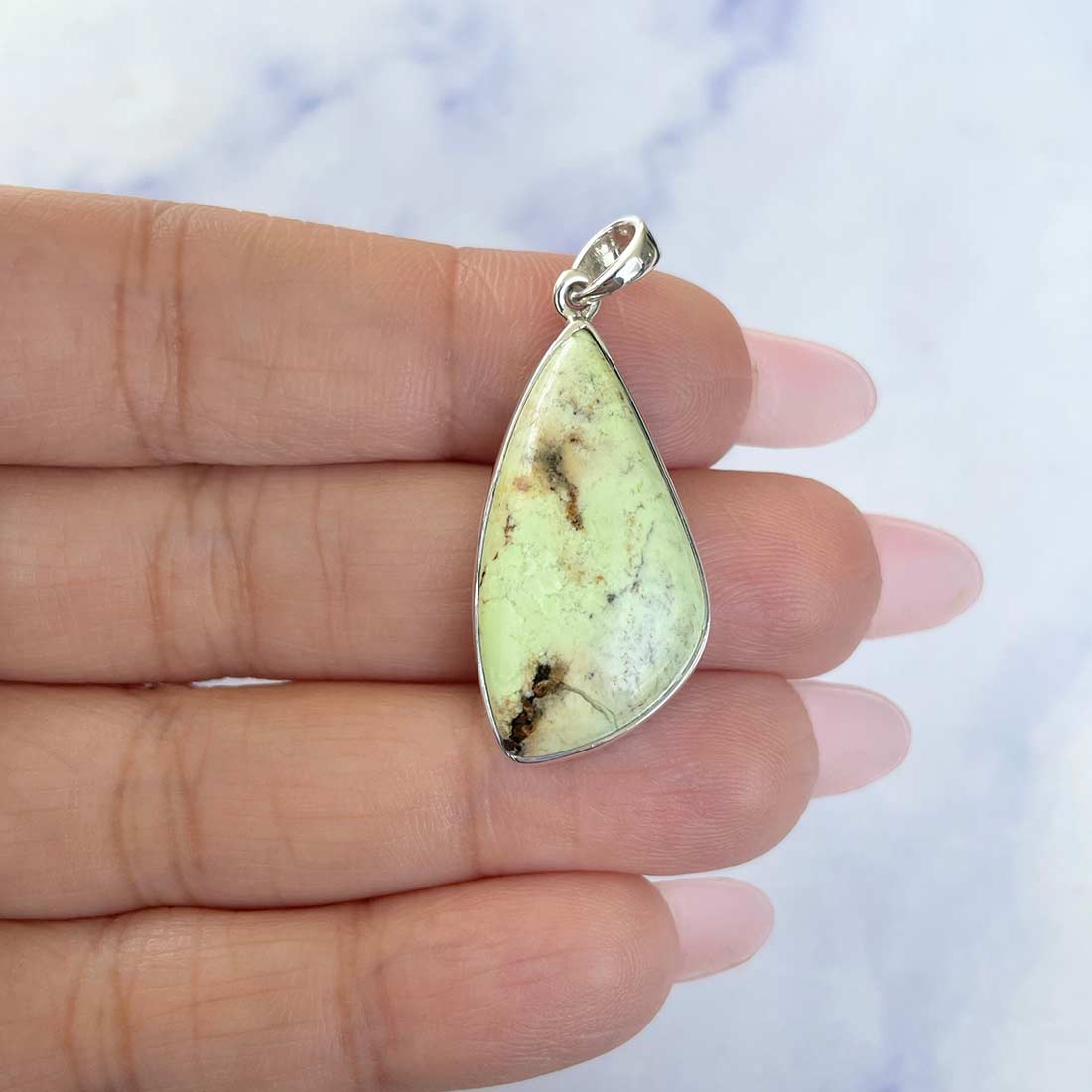 Lemon Chrysoprase Pendant-(LCP-P-6.)