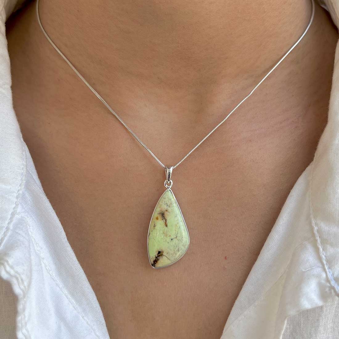 Lemon Chrysoprase Pendant-(LCP-P-6.)