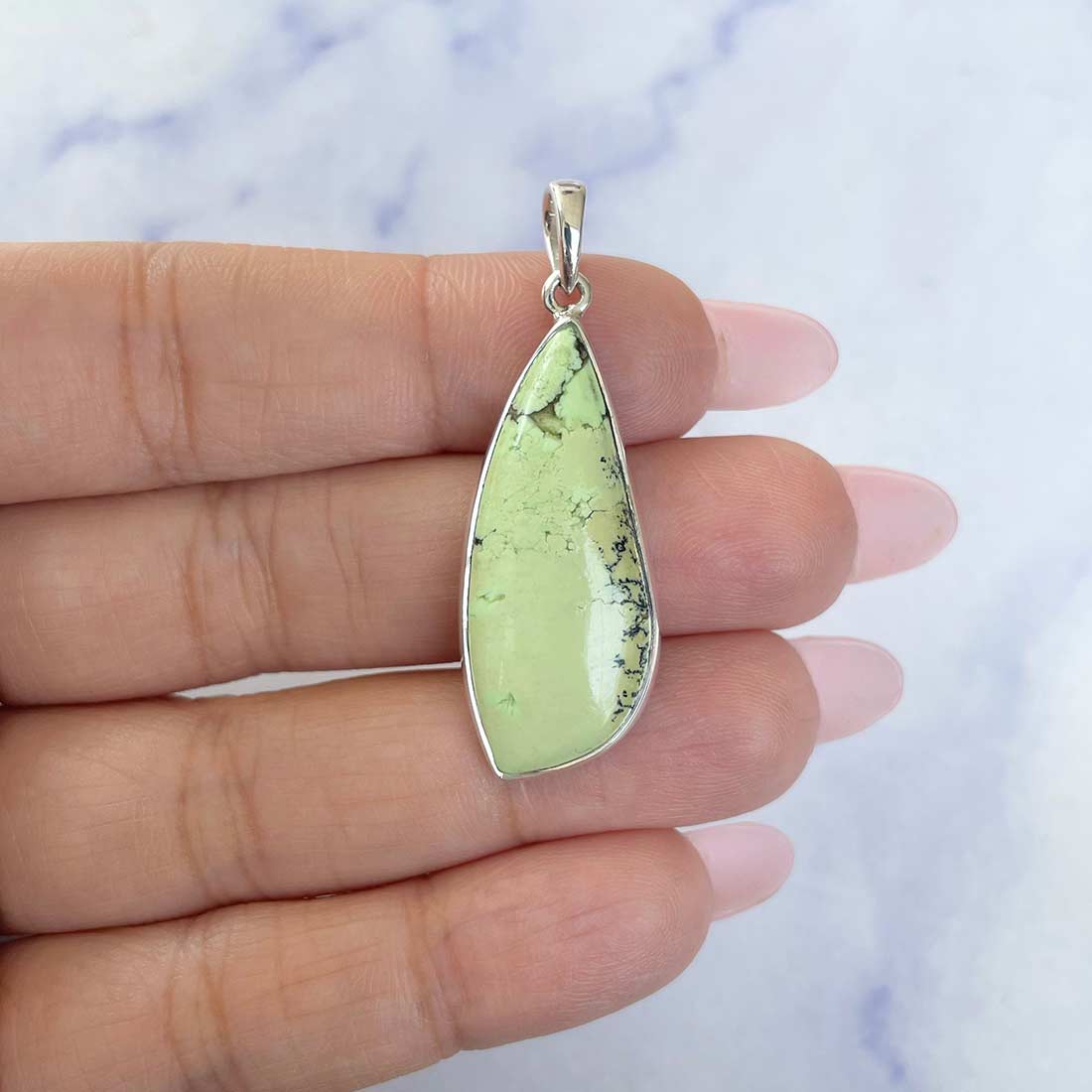 Lemon Chrysoprase Pendant-(LCP-P-8.)