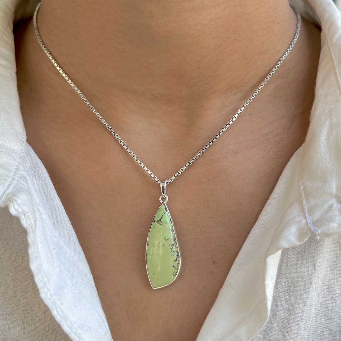 Lemon Chrysoprase Pendant-(LCP-P-8.)