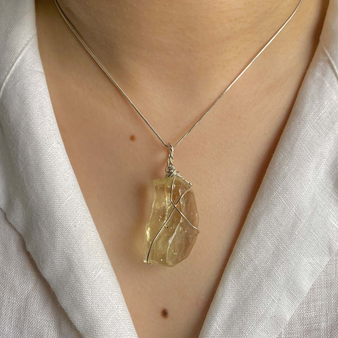 Libyan Desert Glass Pendant-(LDG-P-11.)