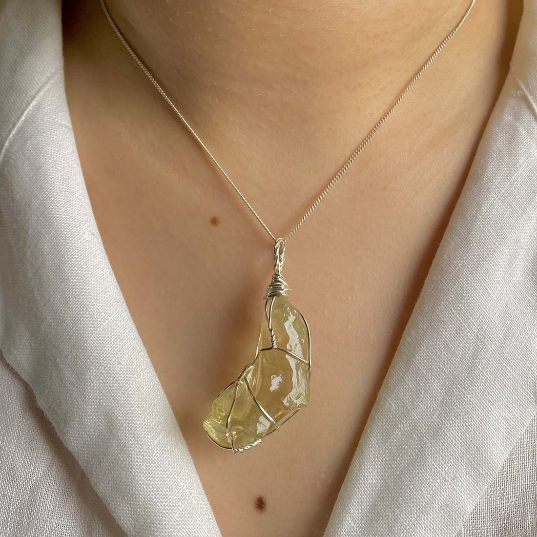 Libyan Desert Glass Pendant-(LDG-P-18.)