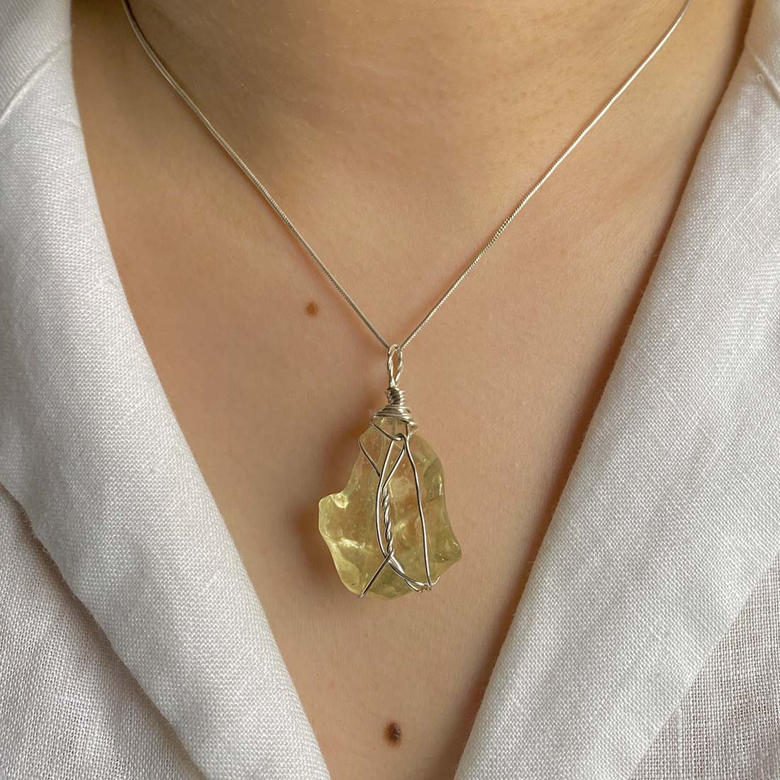 Libyan Desert Glass Pendant-(LDG-P-19.)