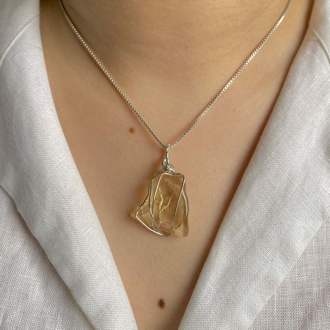 Libyan Desert Glass Pendant-(LDG-P-22.)