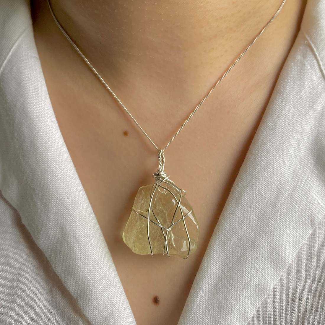 Libyan Desert Glass Pendant-(LDG-P-24.)