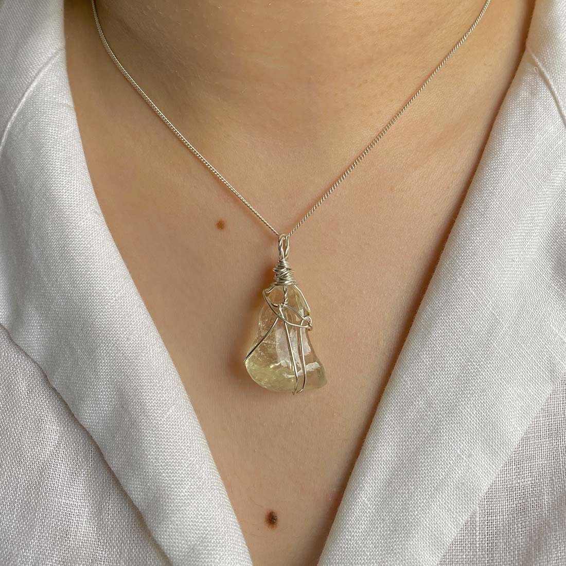 Libyan Desert Glass Pendant-(LDG-P-27.)