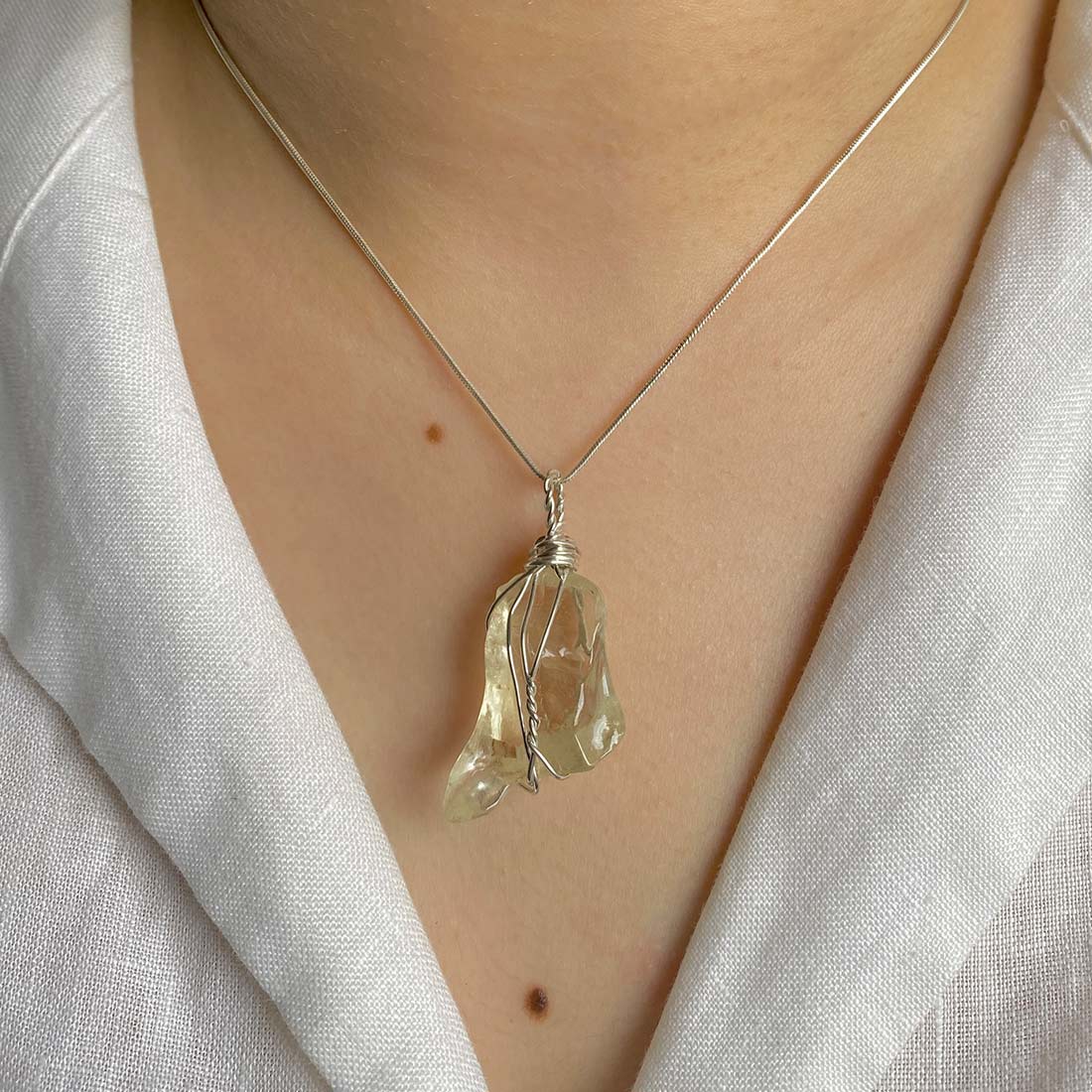 Libyan Desert Glass Pendant-(LDG-P-30.)