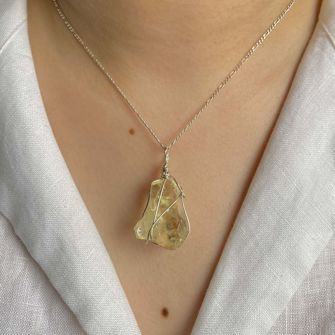 Libyan Desert Glass Pendant-(LDG-P-37.)