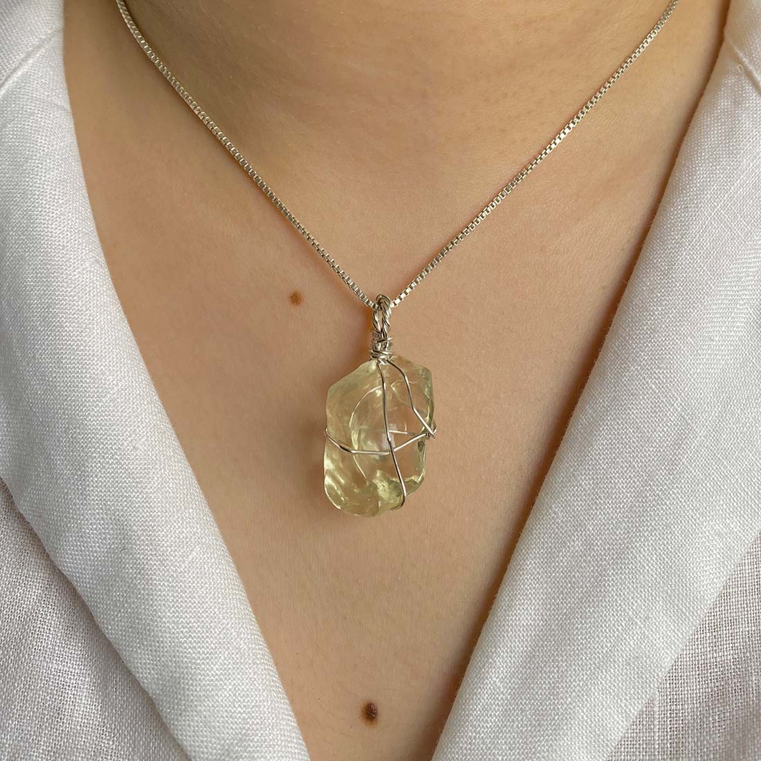 Libyan Desert Glass Pendant-(LDG-P-38.)