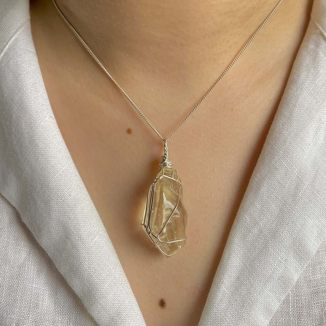 Libyan Desert Glass Pendant-(LDG-P-7.)