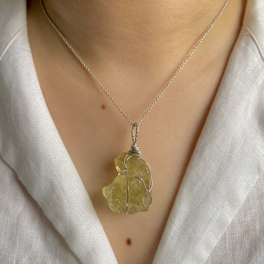 Libyan Desert Glass Pendant-(LDG-P-8.)