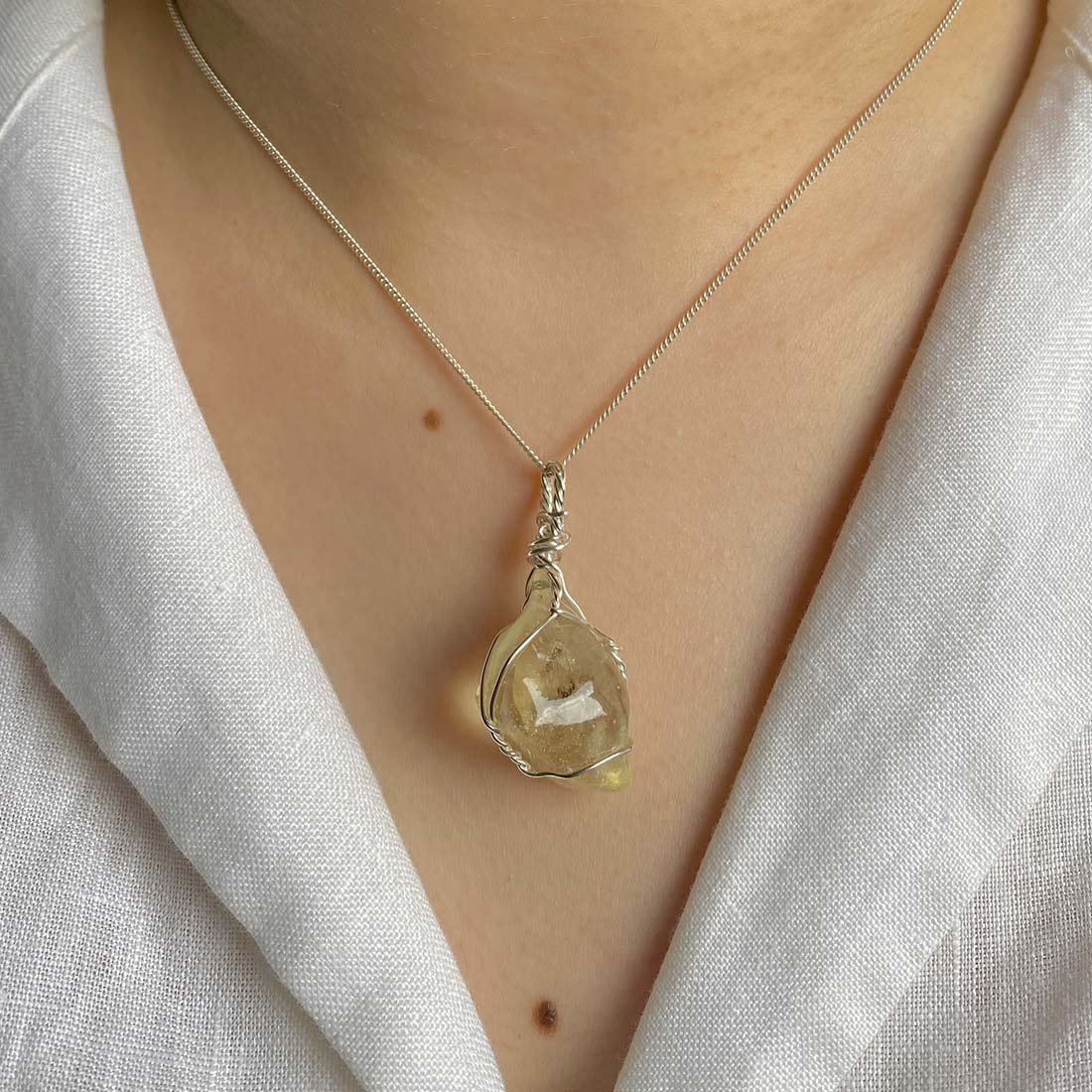 Libyan Desert Glass Pendant-(LDG-P-9.)