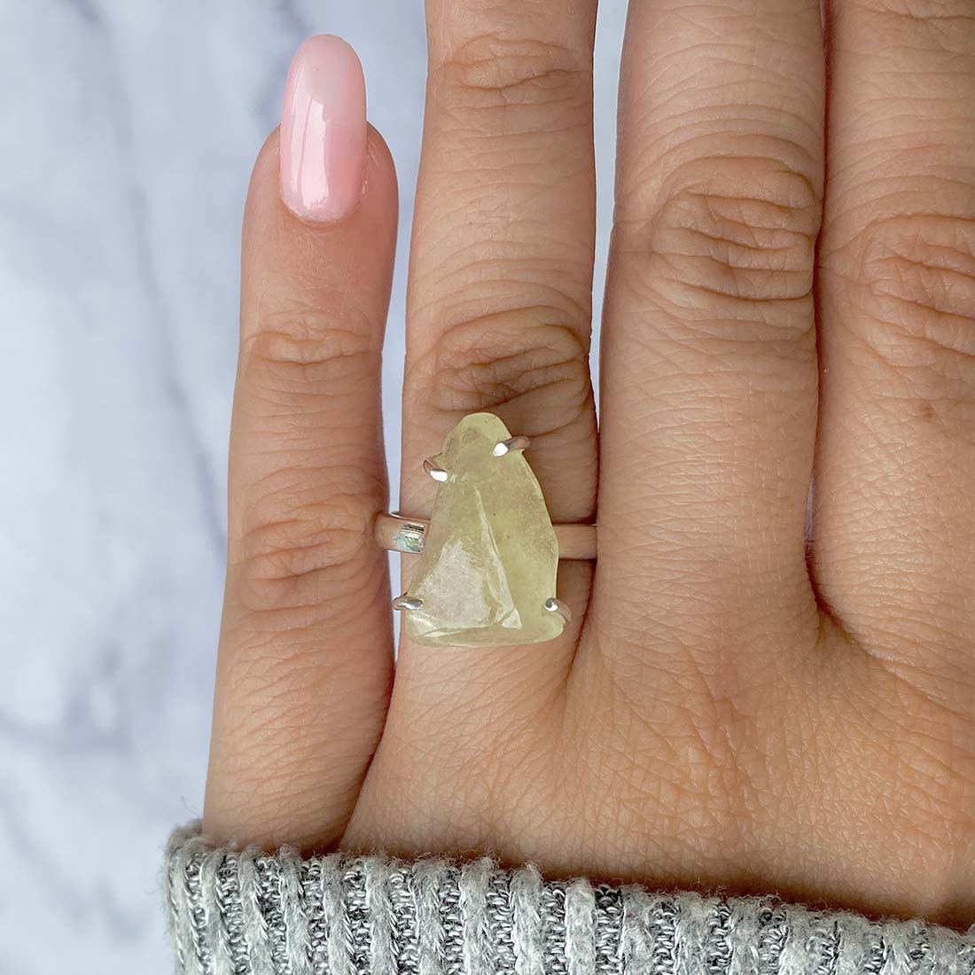 Libyan Desert Glass Ring-(LDG-R-17.)