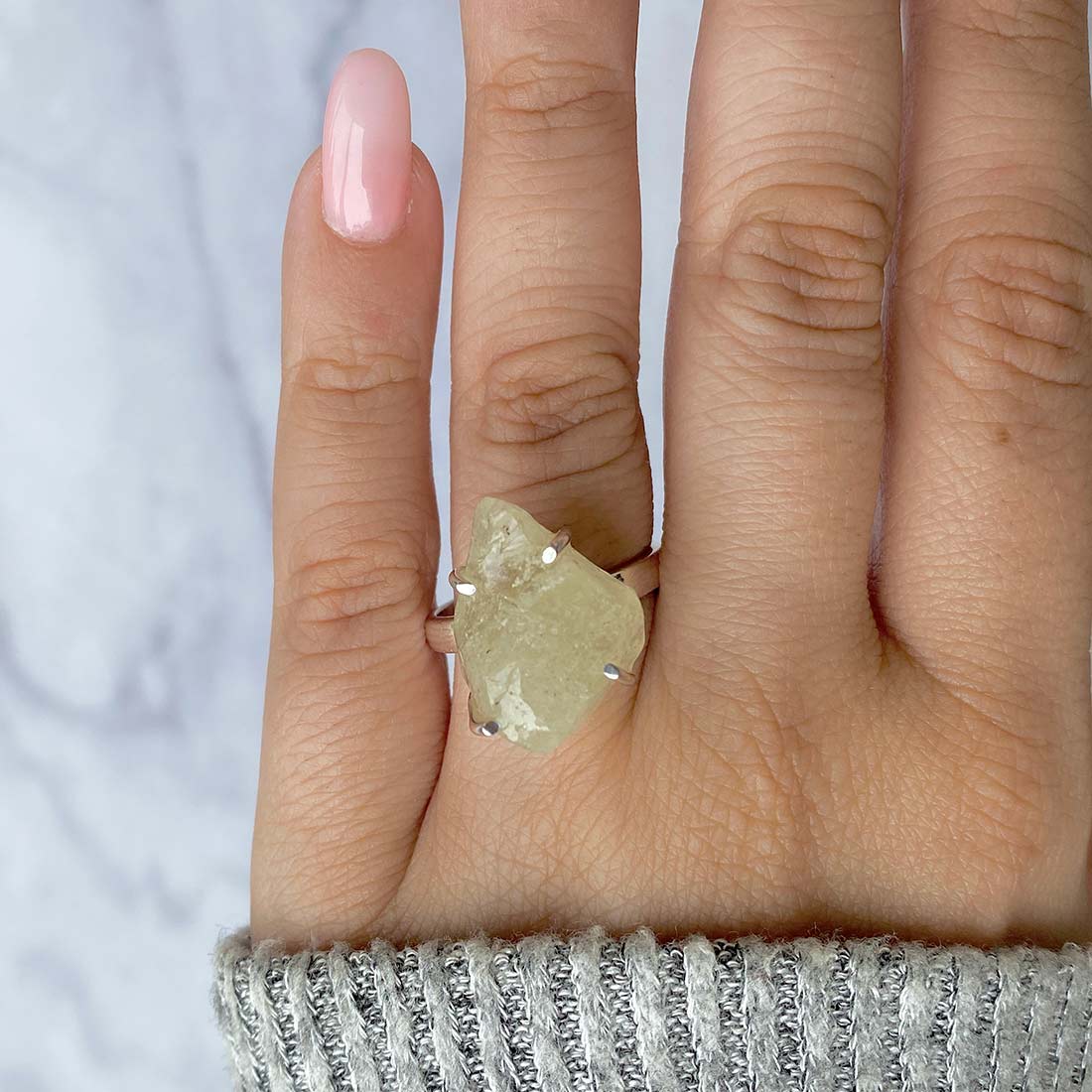 Libyan Desert Glass Ring-(LDG-R-28.)