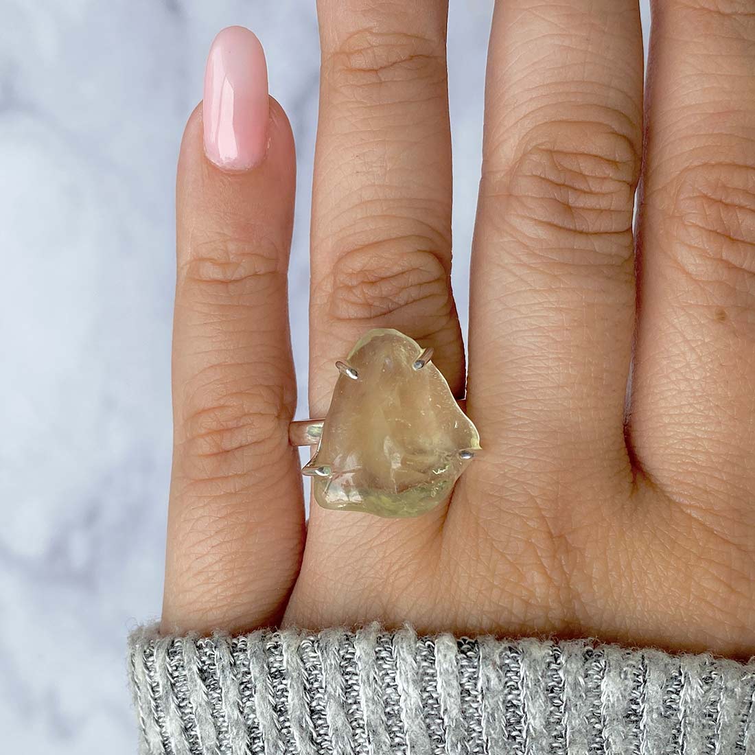 Libyan Desert Glass Ring-(LDG-R-33.)