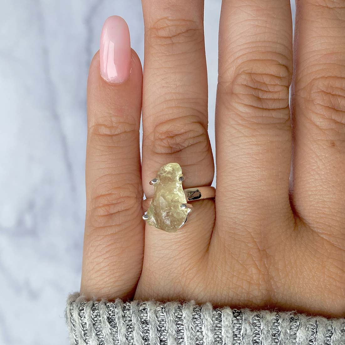 Libyan Desert Glass Ring-(LDG-R-5.)