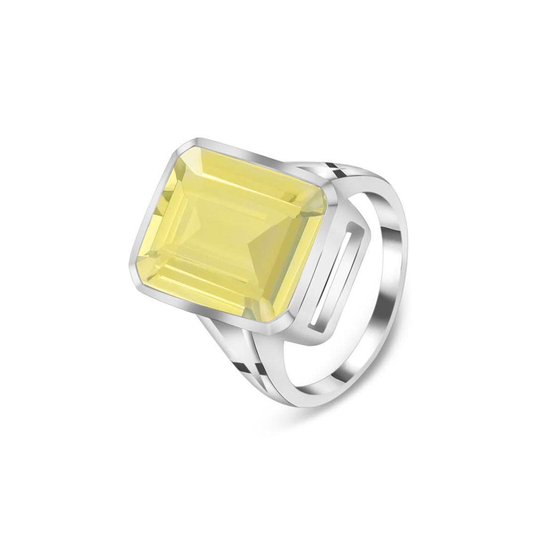 Lemon Quartz Ring-(LEM-SR-1847.)