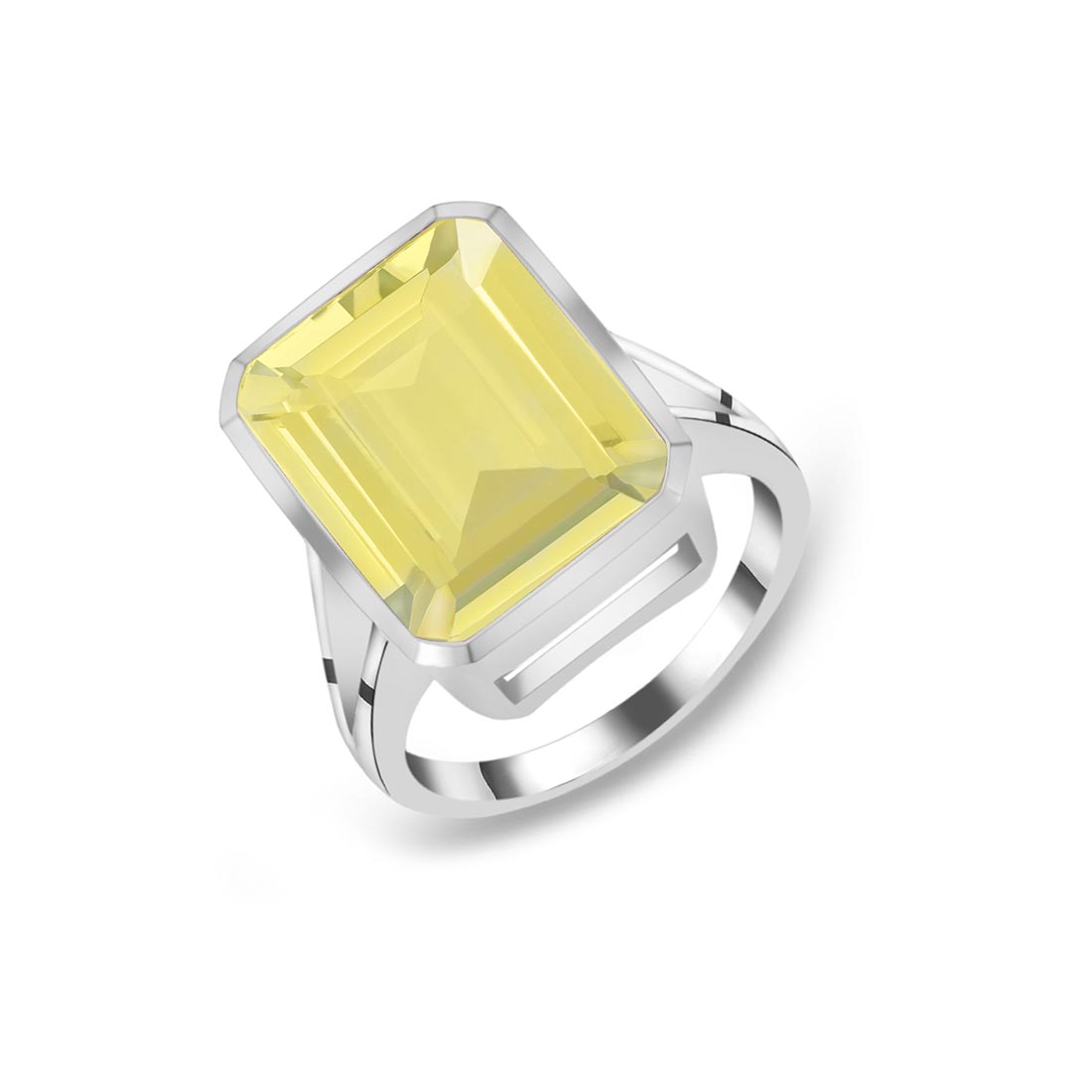 Lemon Quartz Ring-(LEM-SR-1847.)