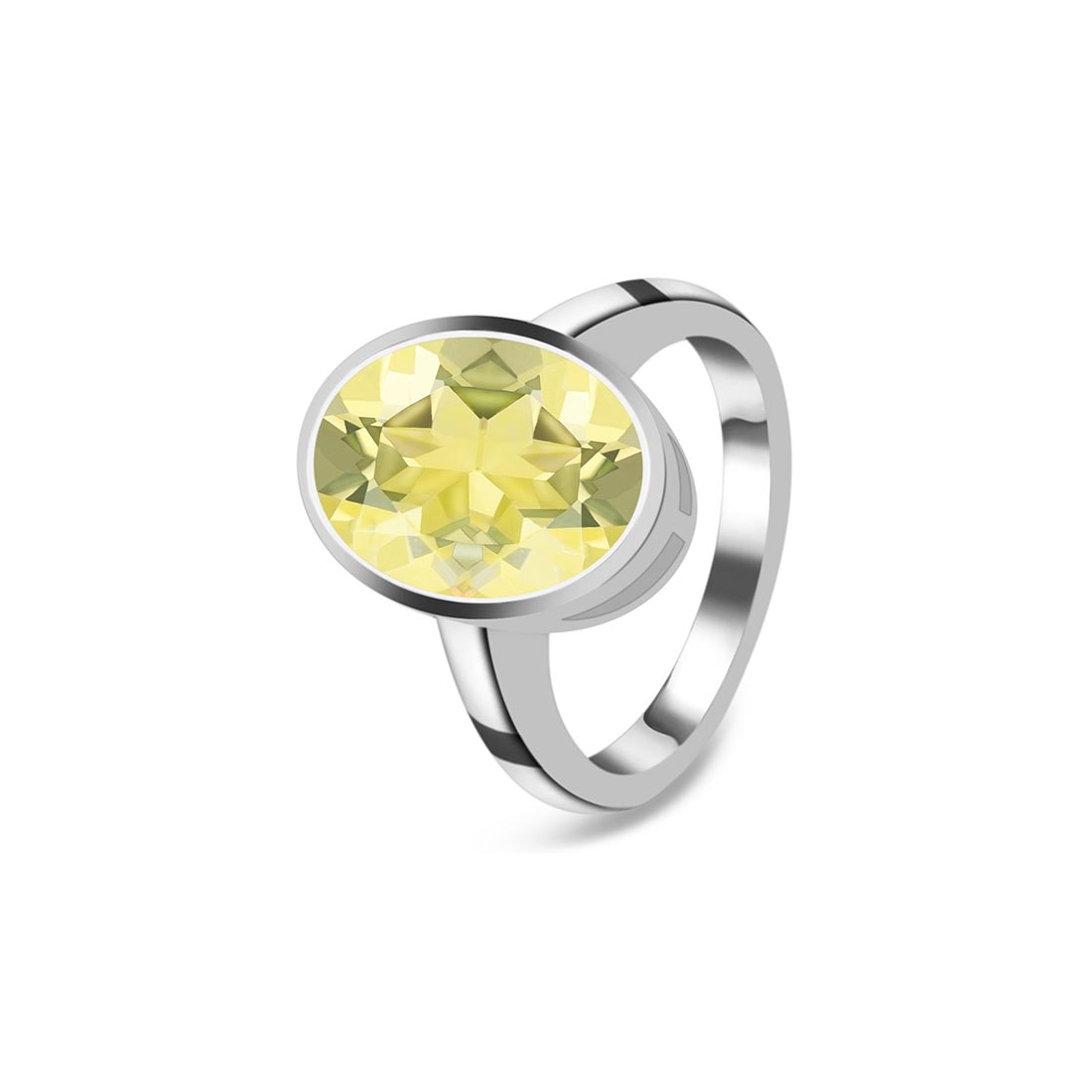 Lemon Quartz Ring-(LEM-SR-1892.)