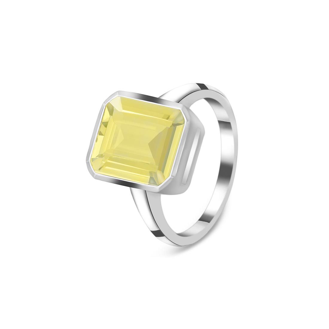 Lemon Quartz Ring-(LEM-SR-1927.)