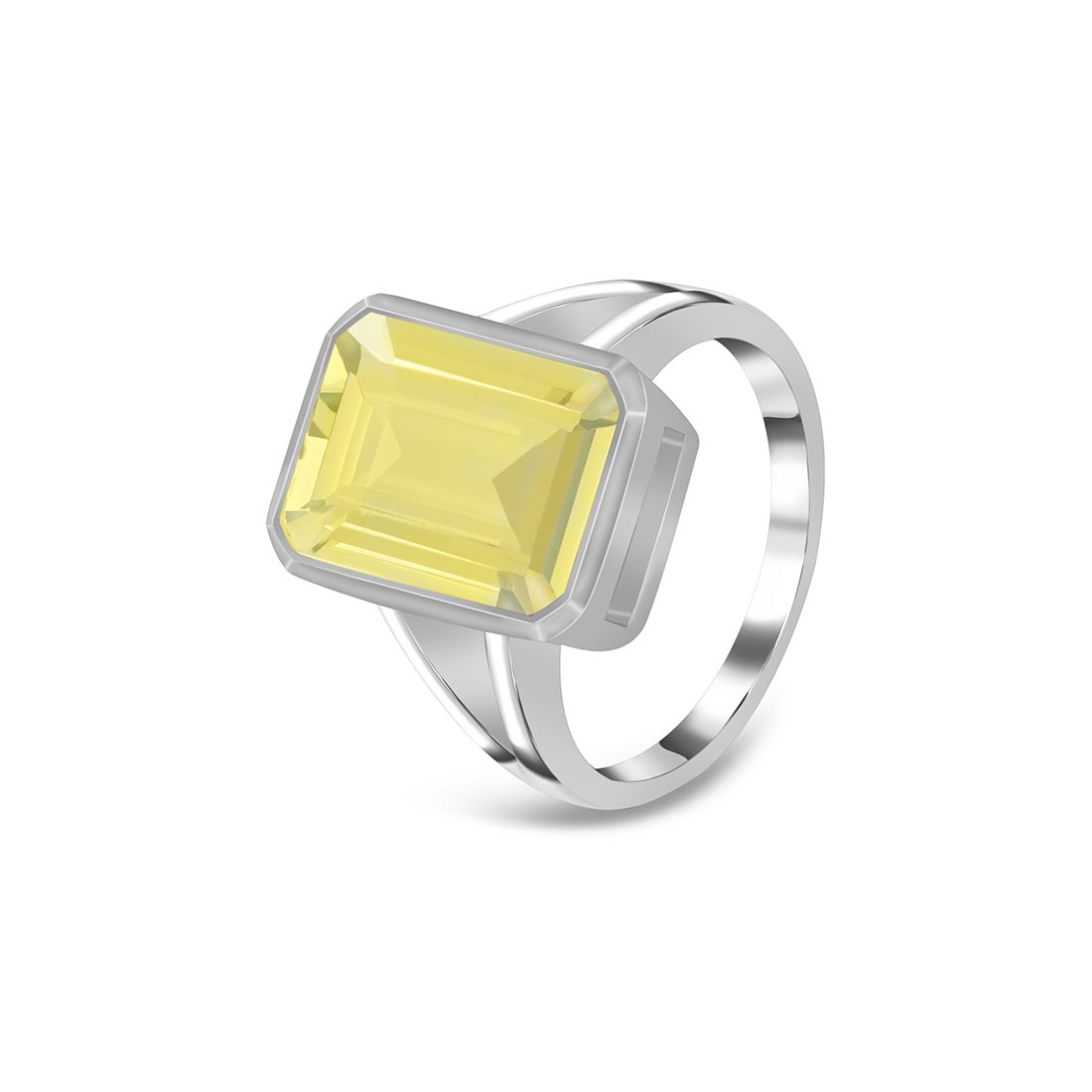 Lemon Quartz Ring-(LEM-SR-1928.)