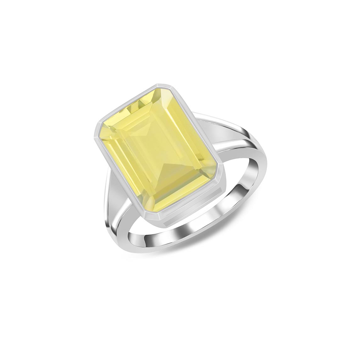 Lemon Quartz Ring-(LEM-SR-1928.)