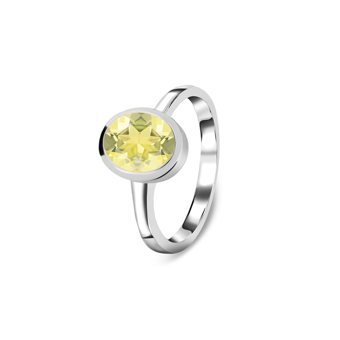 Lemon Quartz Ring-(LEM-SR-251.)