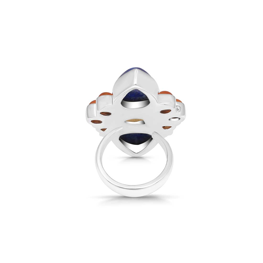 Lapis Lazuli Citrine Carnelian Adjustable Ring-(LLP-CLS-11.)