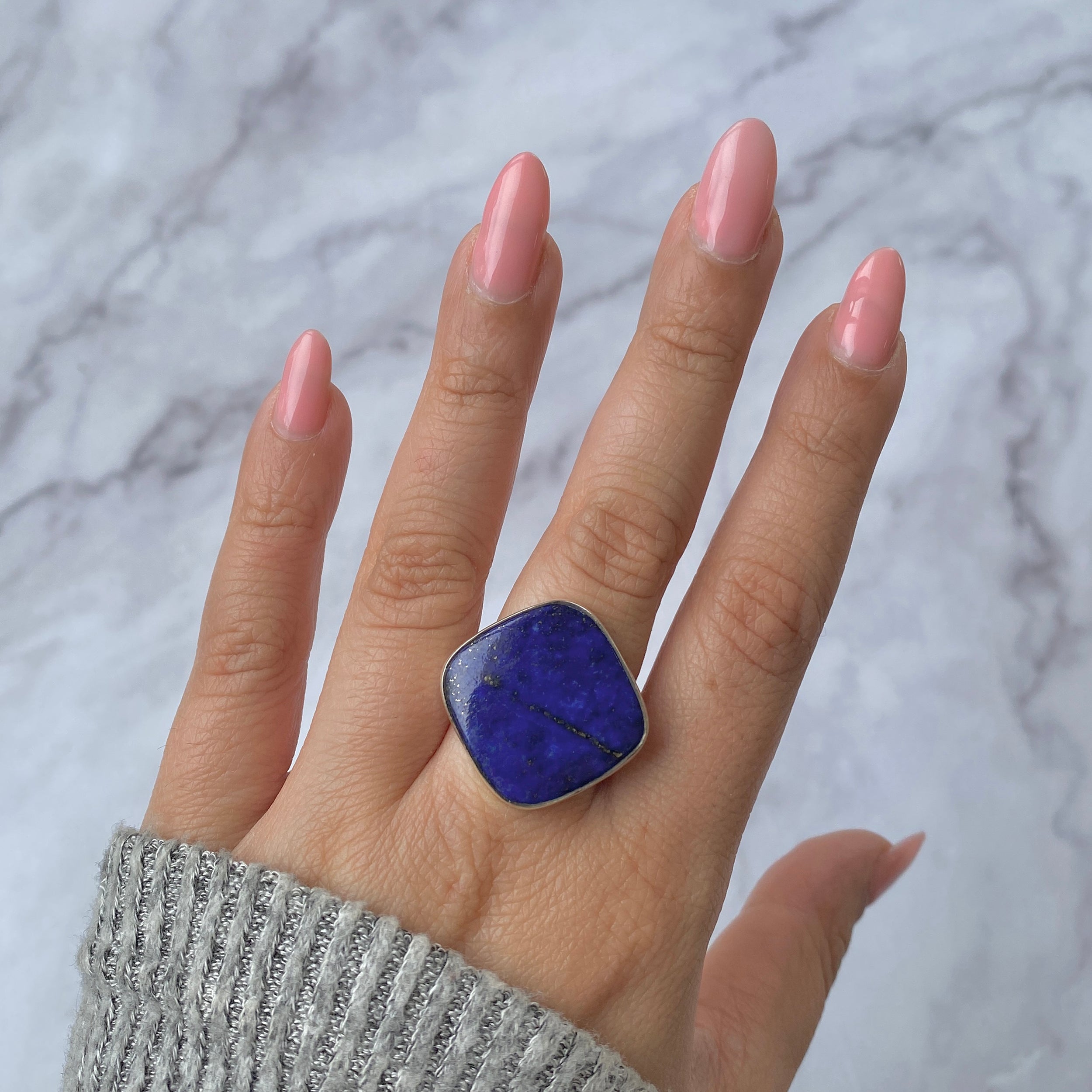 Lapis Adjustable Ring-(LLP-R-16.)