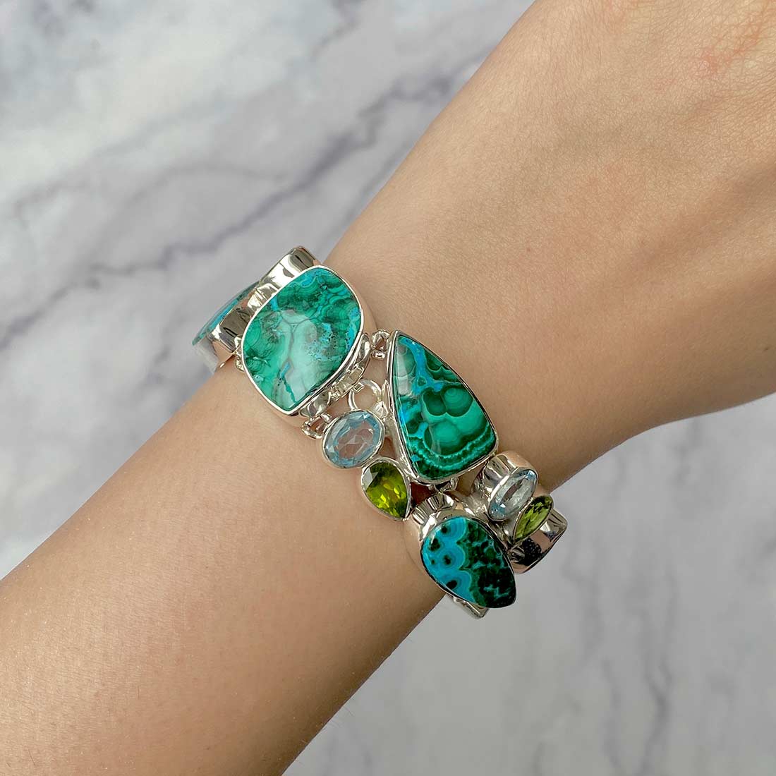 Azurite Malachite Bracelet-(MLC-B-1.)