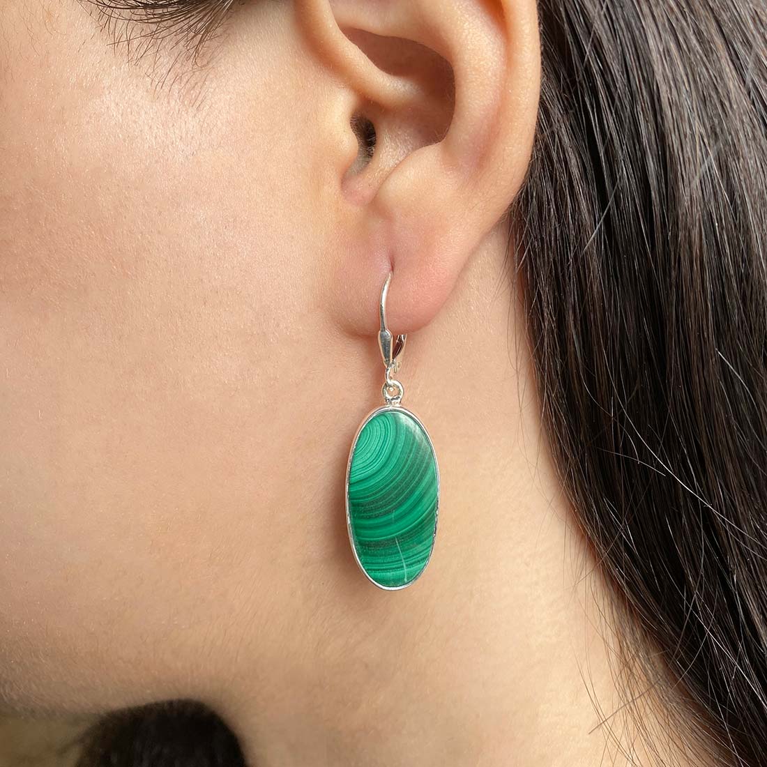 Malachite Earring-(MLC-E-1)