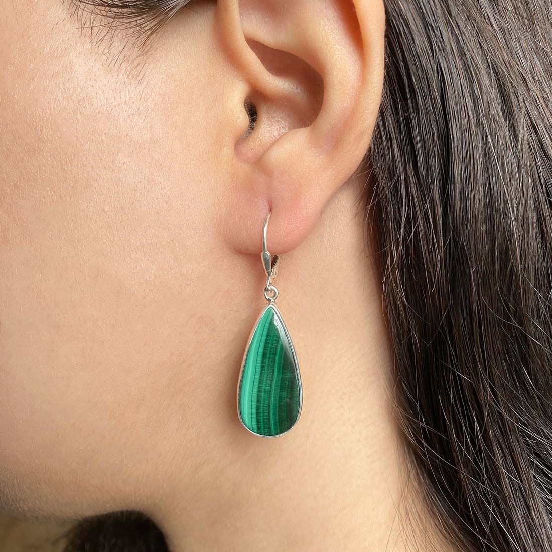 Malachite Earring-(MLC-E-2)