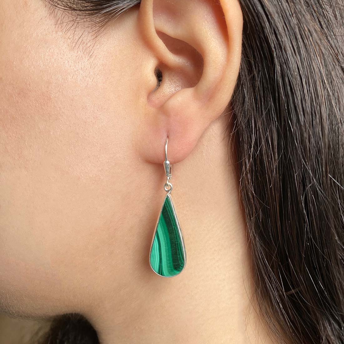 Malachite Earring-(MLC-E-5)