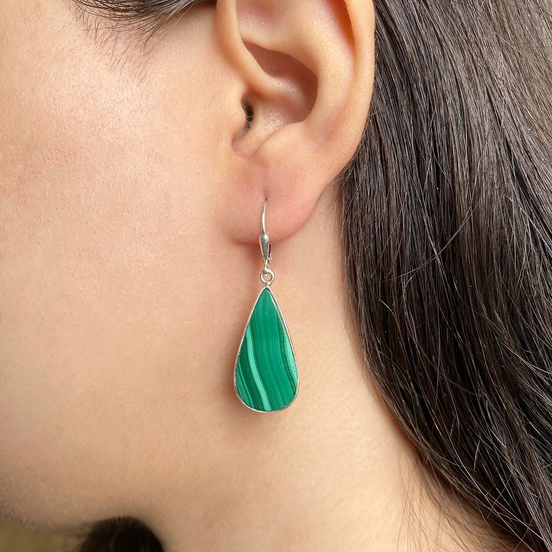 Malachite Earring-(MLC-E-6)