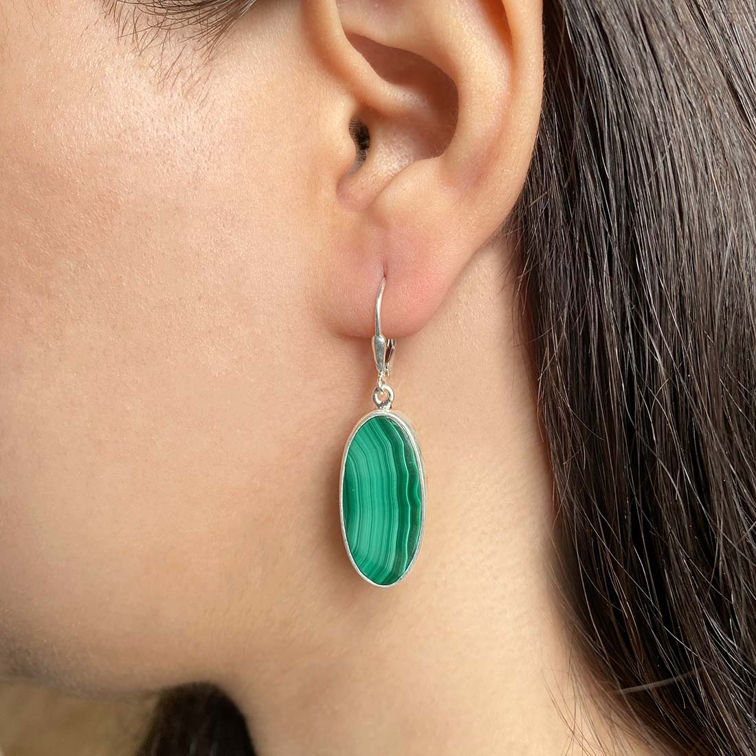 Malachite Earring-(MLC-E-7)