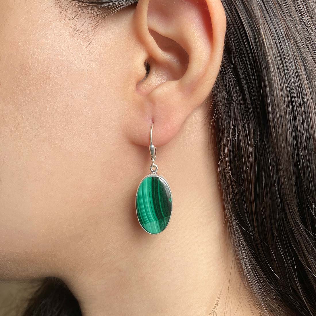 Malachite Earring-(MLC-E-9)