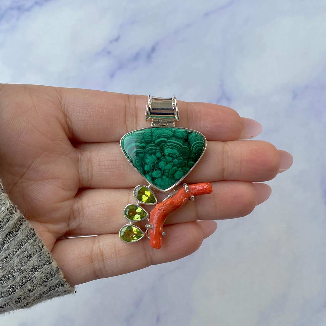 Malachite Pendant-(MLC-P-27.)