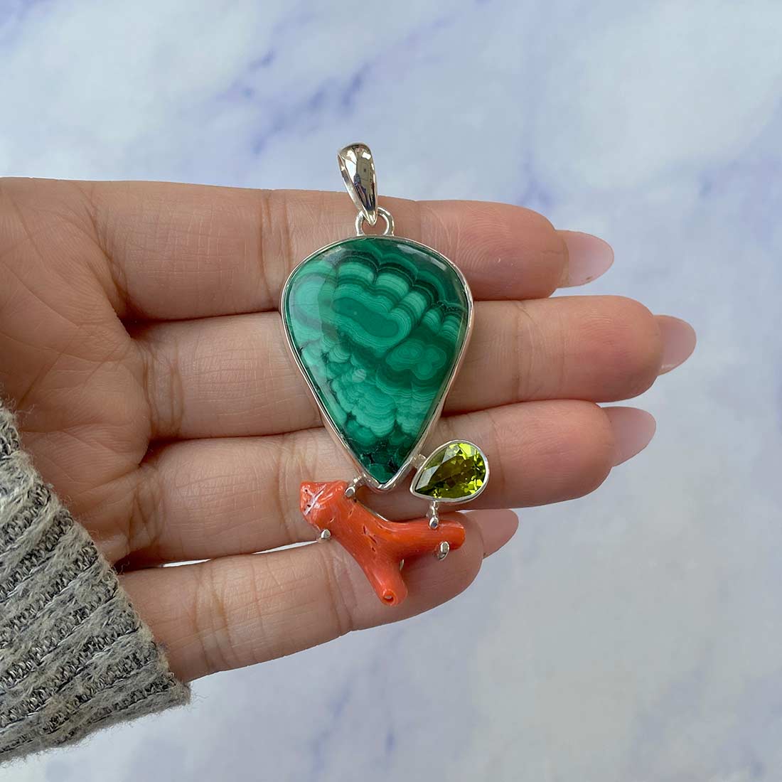 Malachite Pendant-(MLC-P-28.)