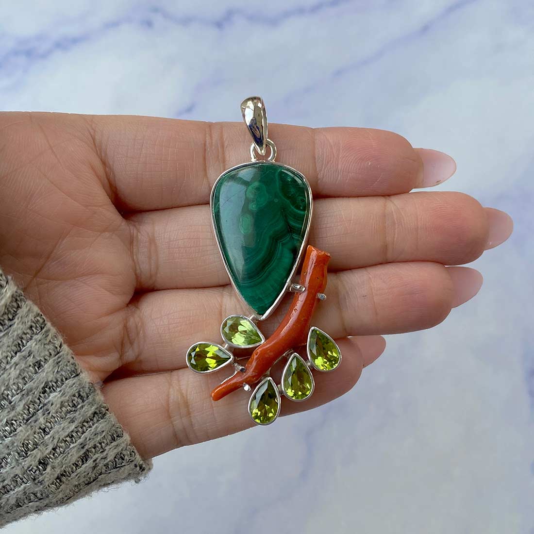 Malachite Pendant-(MLC-P-29.)