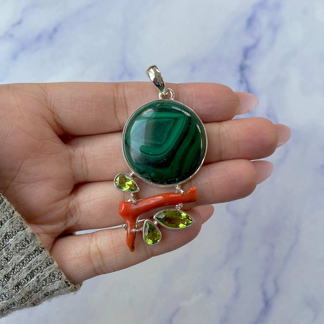 Malachite Pendant-(MLC-P-31.)