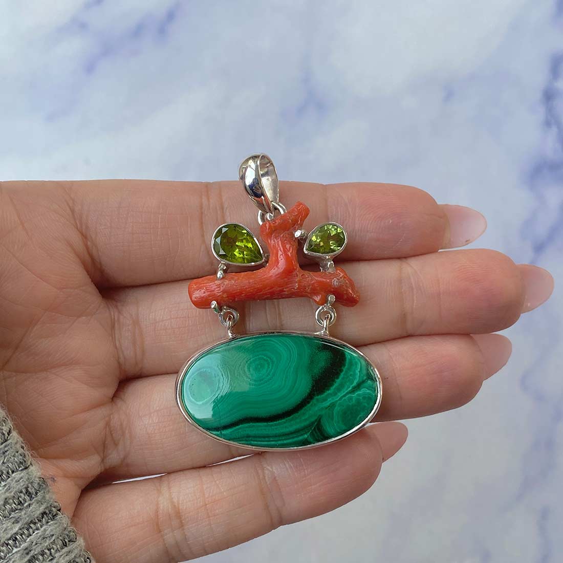 Malachite Pendant-(MLC-P-33.)