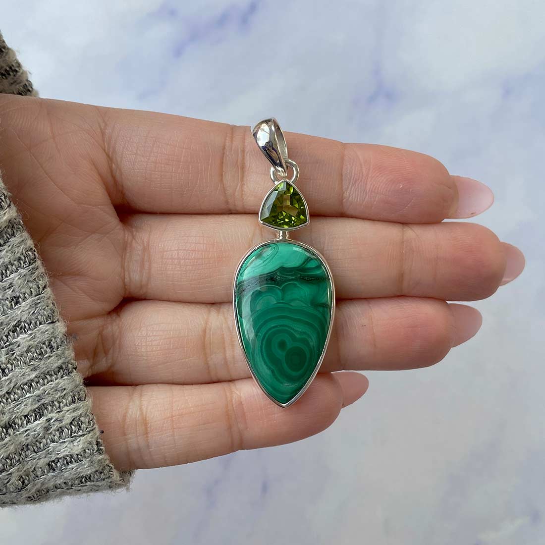 Malachite Pendant-(MLC-P-34.)