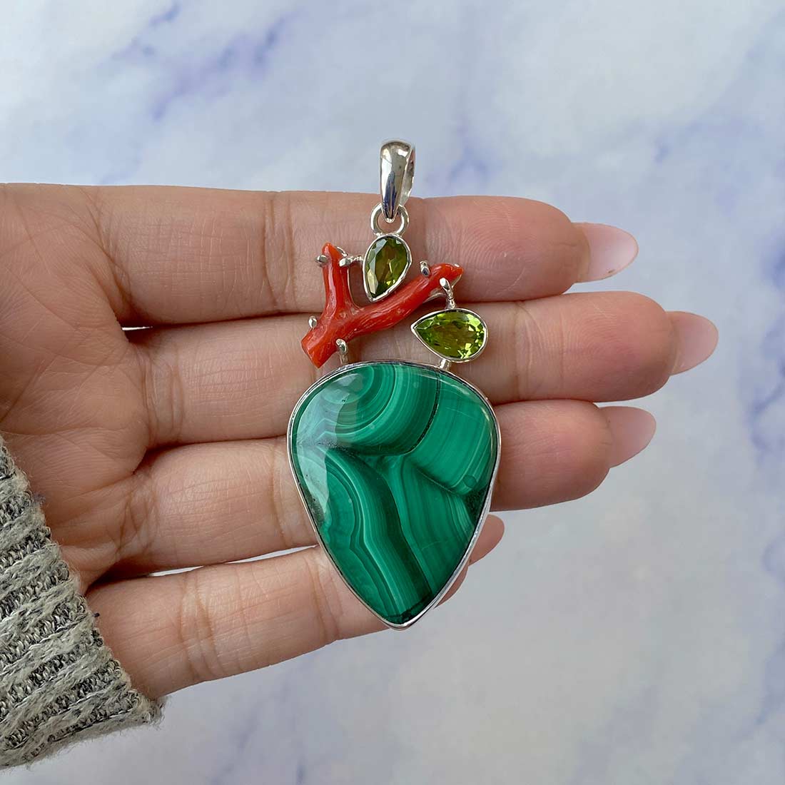 Malachite Pendant-(MLC-P-35.)