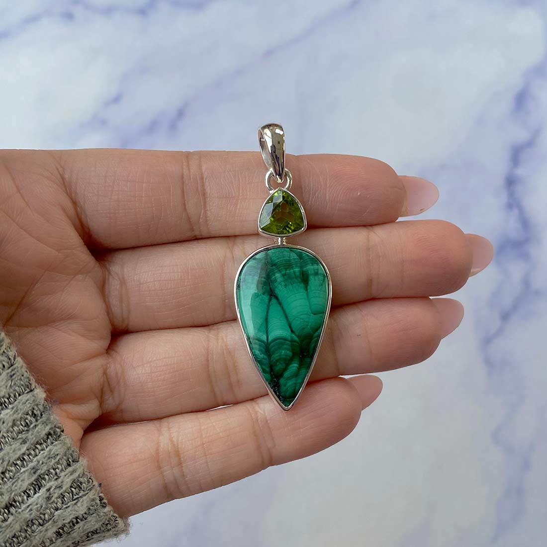 Malachite Pendant-(MLC-P-36.)