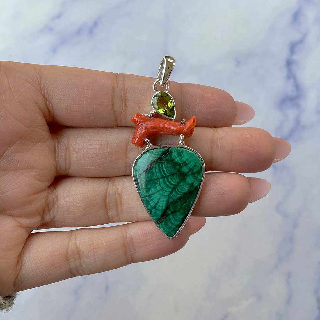 Malachite Pendant-(MLC-P-38.)