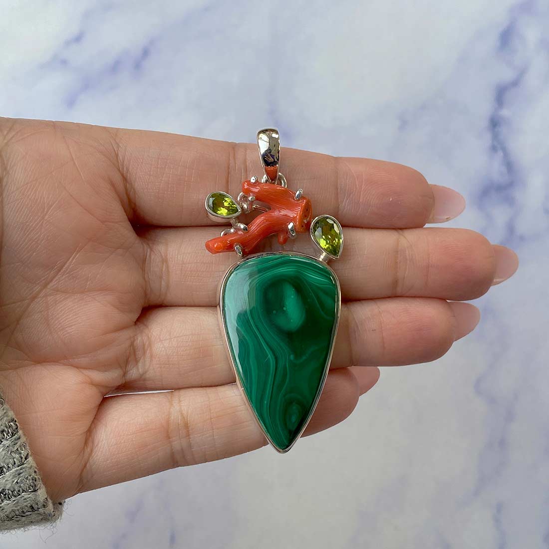 Malachite Pendant-(MLC-P-41.)