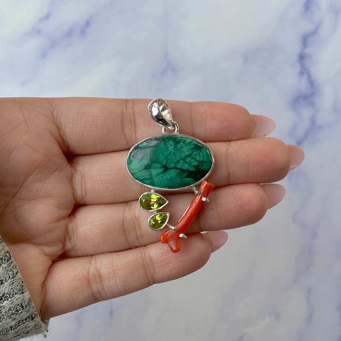 Malachite Pendant-(MLC-P-42.)