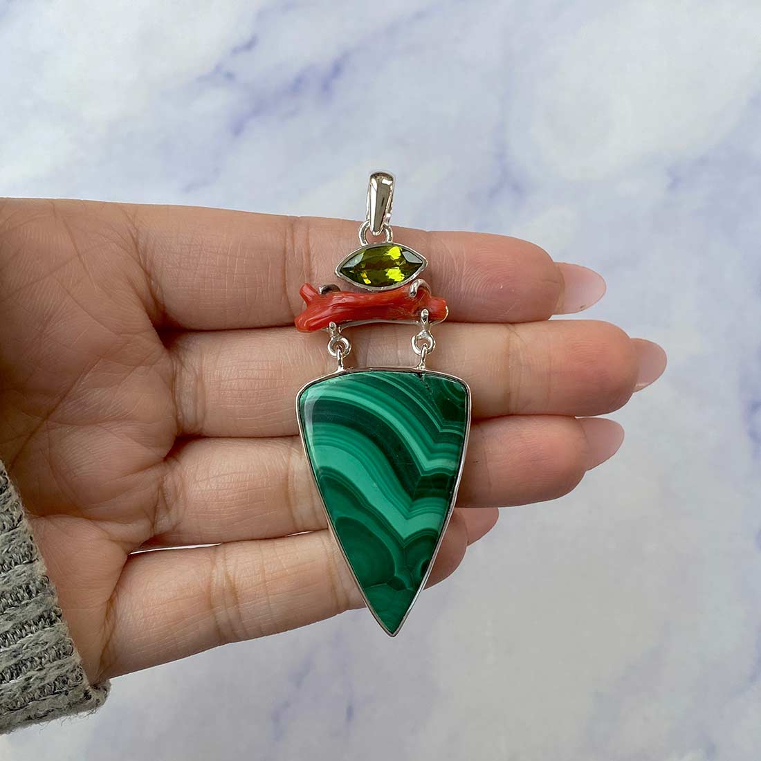 Malachite Pendant-(MLC-P-44.)