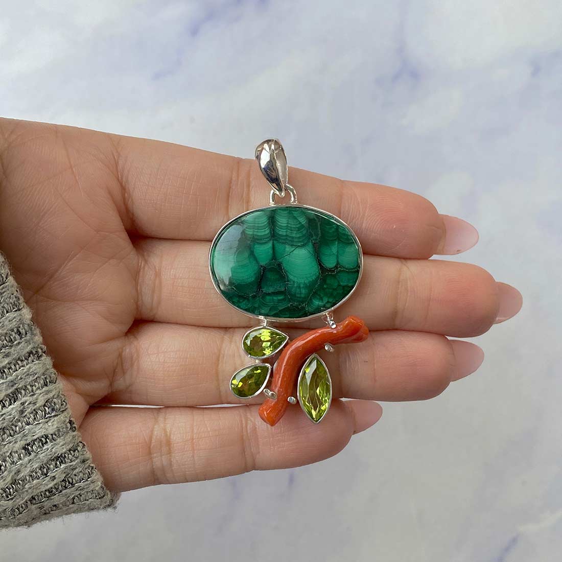 Malachite Pendant-(MLC-P-46.)