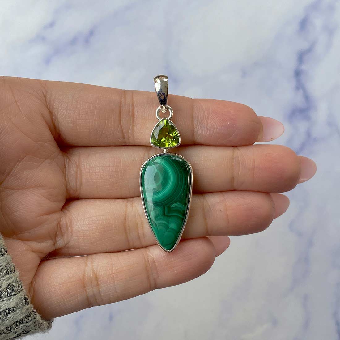 Malachite Pendant-(MLC-P-47.)